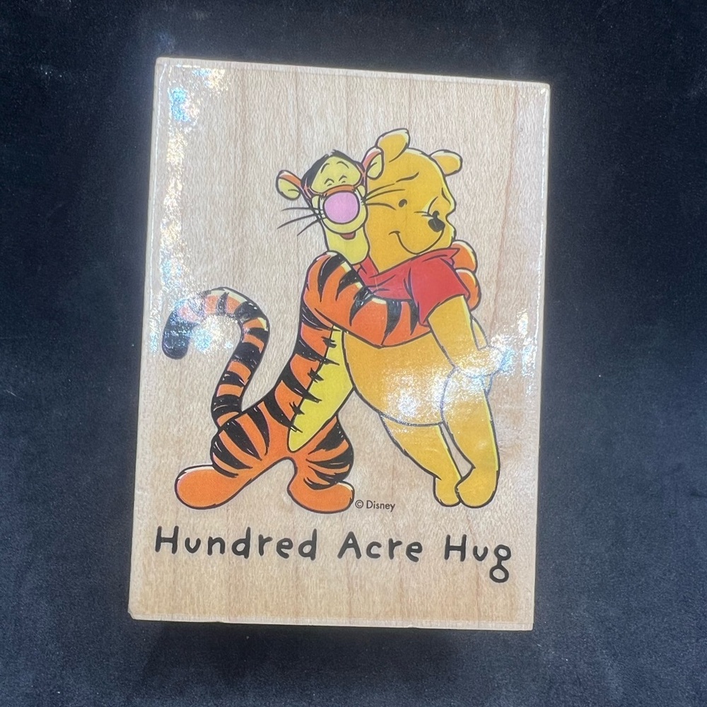 Disney Tigger and Pooh Rubber Stamp - Orange and Yellow